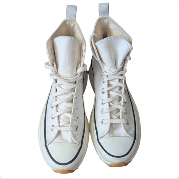 JW Anderson x Converse Run Star Hike Hi White Egret Platform Sneakers Size 8.5 - Picture 7 of 16